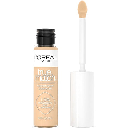 L’Oréal Paris True Match Radiant Serum Concealer, Brightening Caffeine, W4, 0.33 Oz