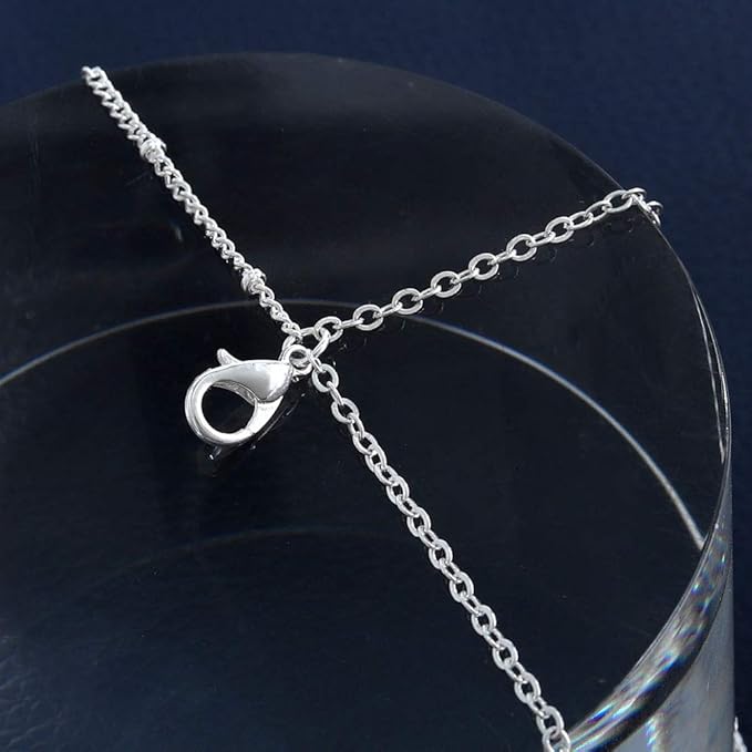 Boho Layering Disc Pendant Necklace Silver