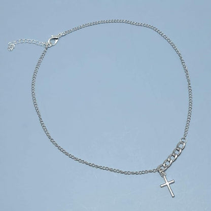 Vintage Cross Necklace Creative Chunky Cuban