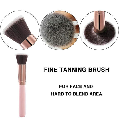 2 Pack Self Tanning Mitt Applicator Kit Set, Self Tanning Glove and Self Tanner Flat Top Brush, Tan Applicator for Sunless Self Tan (Bronze)