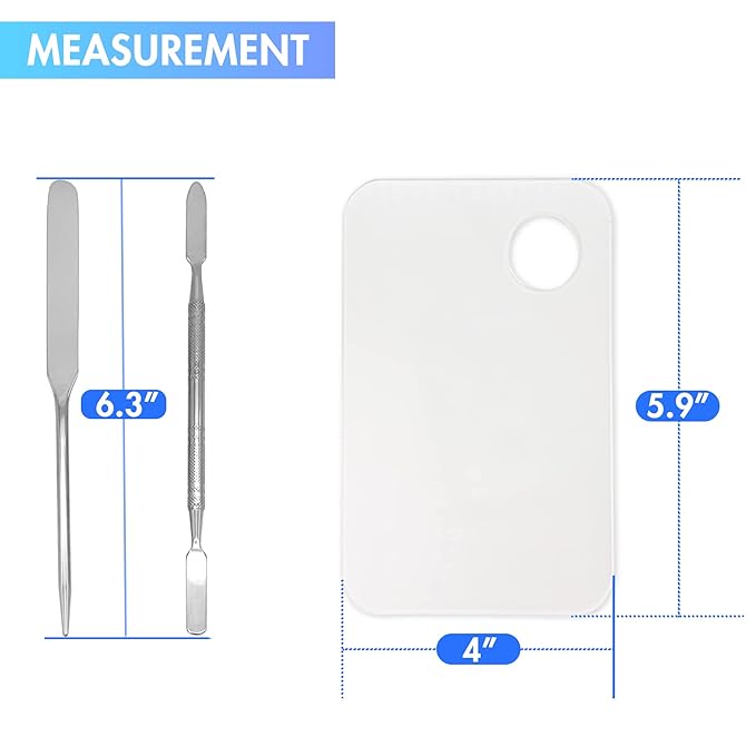 Stainless Steel Foundation Spatula with Makeup Mixing Palette,