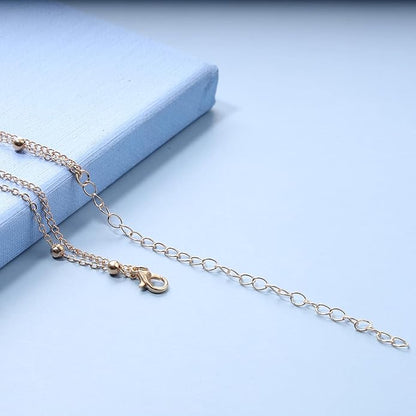 Boho Star Moon Necklace Choker Gold