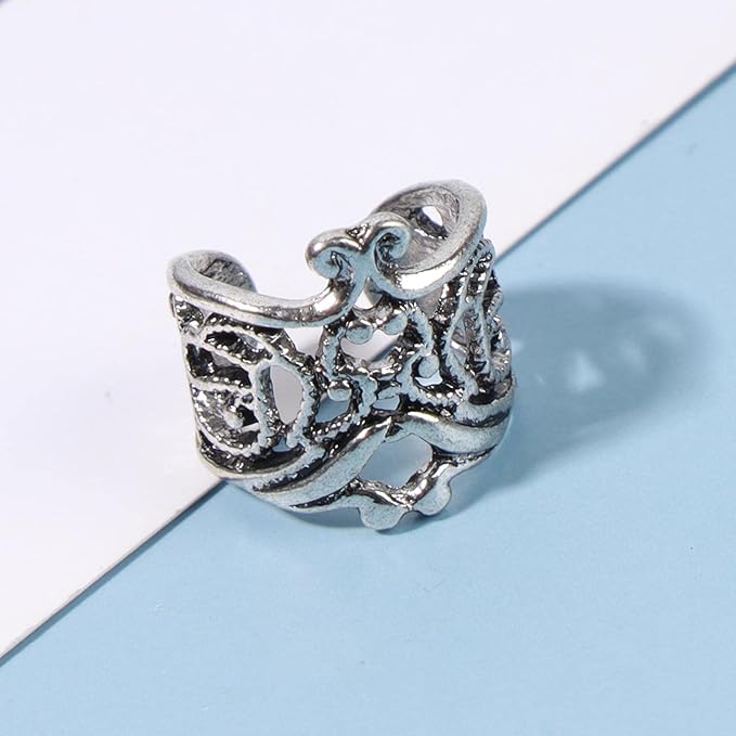 Boho Ear Cuff Earrings Silver Conch