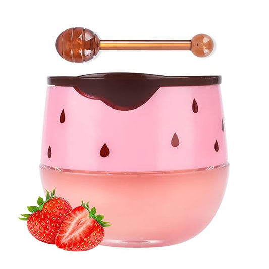 Strawberry Sleeping Lip Mask,Honey Balm Strawberry Lips