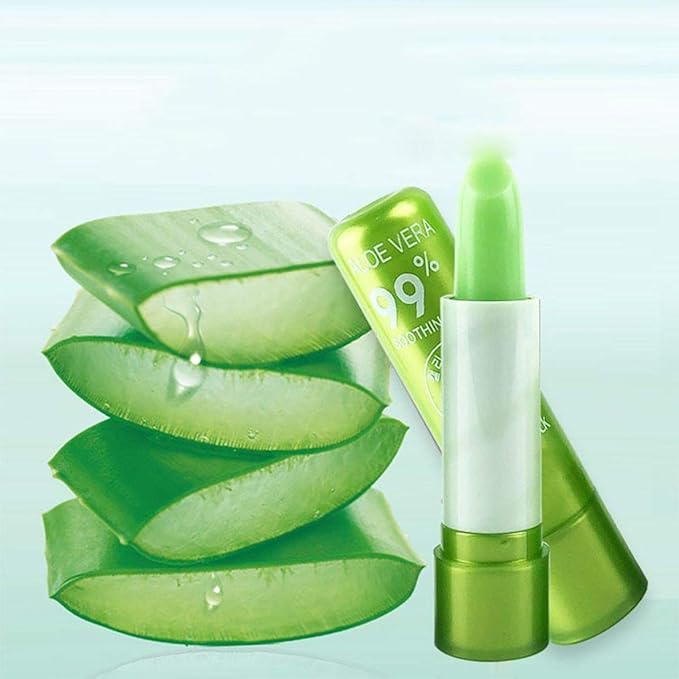3 Pack Aloe Vera Lipstick, LemonSac Long Lasting Long
