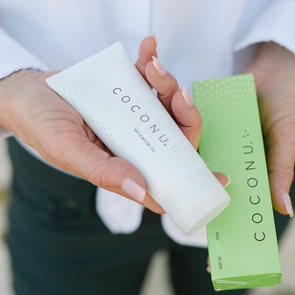 Coconu Hemp Infused Body Oil | Organic Coconut Oil Based | Couples Massage Oil & for Personal Use | No Added Fragrance & Flavor | 3 0z