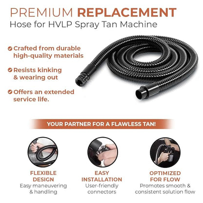Bronze Tan - Premium Replacement Hose for HVLP Spray Tan Machine: Durable, Flexible, and Designed for Perfect Fit with Bronze Tan Spray Tan Machine