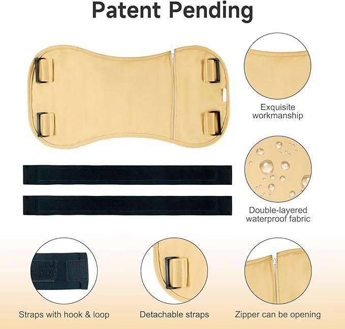 Langsprit Castor Oil Pack Wrap,Organic Cotton Castor Oil Packs for Liver Detox,Reusable Castor Oil Pads Pack Compress for Stomach,Castor Oil Packs kit L