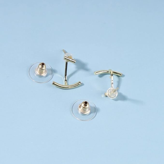 Boho Bar Ear Jacket Earrings Gold Stick Studs