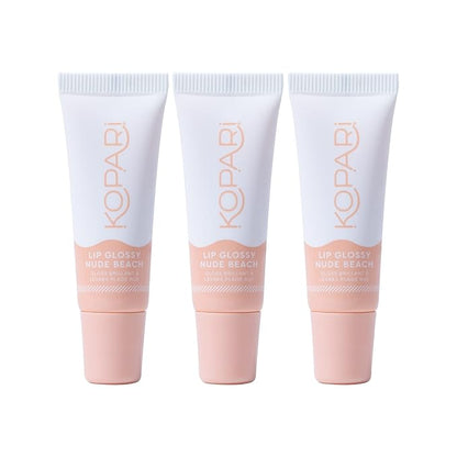 Kopari Nude Peach Lip Glossy 3pk