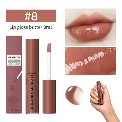 MAEPEOR Butter Lip Gloss 13 Colors Moisturizing Non-Sticky Gloss