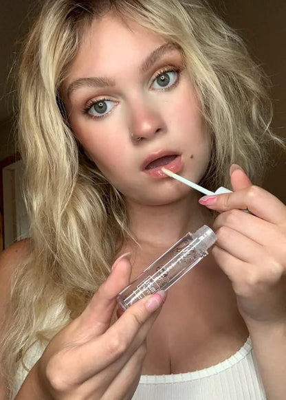 M2U NYC Lip Gloss, Lip Oil, Lip Gloss Set, Lipgloss, Clear Lip Gloss, Lip Makeup, Lip Plumper Gloss, Clear Lip Gloss, Multiple Colors (First Kiss (pink))