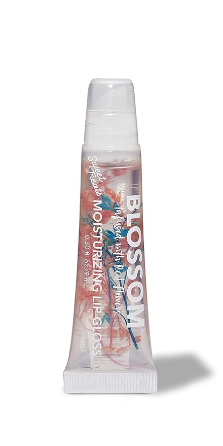 Blossom Scented Moisturizing Lip Gloss Tubes, Infused with Real Flowers, 0.3 fl. oz/9ml, Cotton Candy