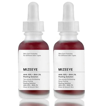 Peeling Solution 30ML, AHA 30% + BHA 2% Anti Acne Serum For Face, 2 PCS Exfoliating Facial Serum, Reduces Pore Congestion & Fine Line.