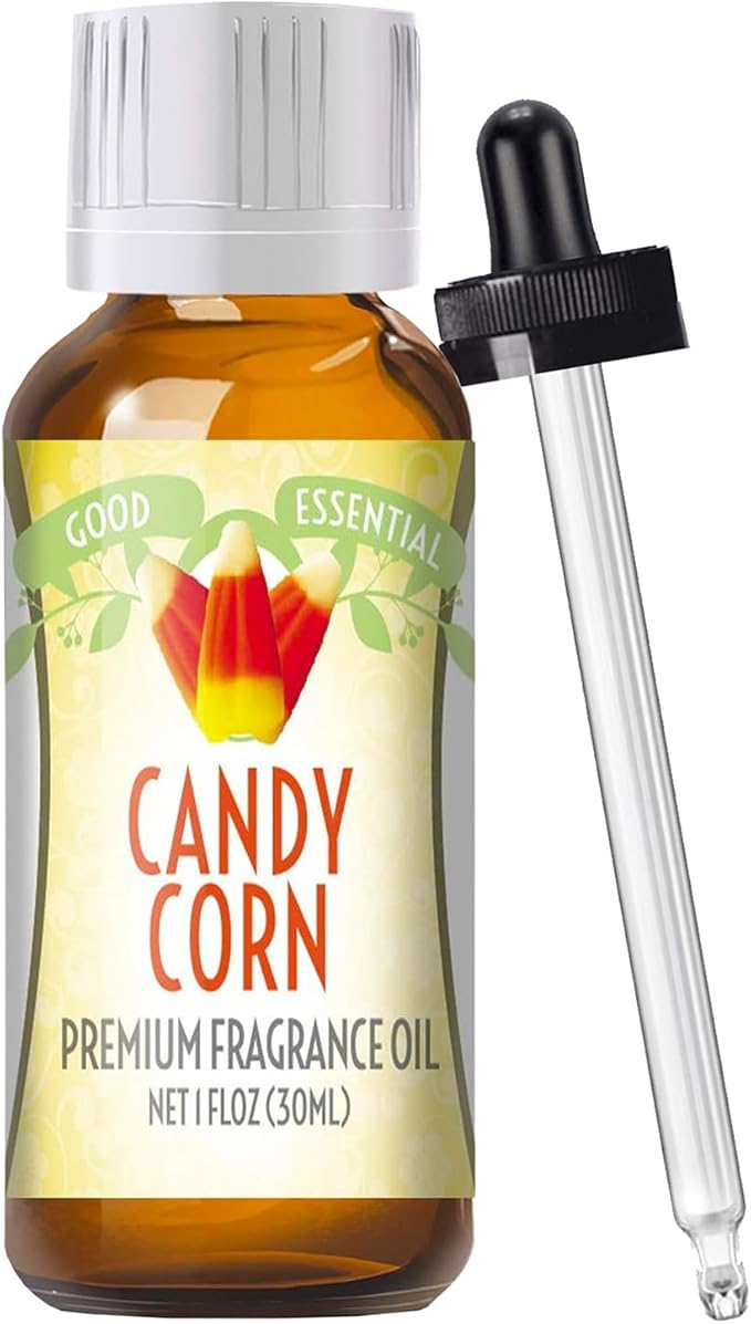 Good Essential Professional Candy Corn Fragrance Oil (1 fl oz / 30ml) for Halloween, Christmas, Candle, Lotion, Perfume, Diffuser & Soap Making - Aromatherapy Oil