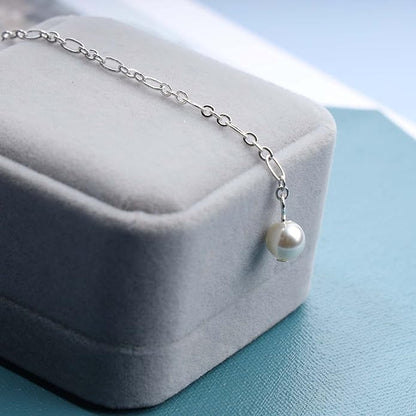 Boho Long Pearl Necklace Gold Lariat