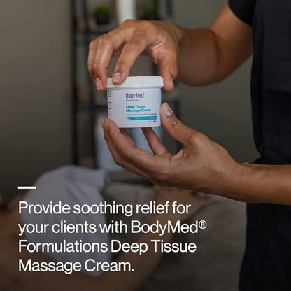 BodyMed Formulations Deep Tissue Massage Cream, 4 oz. – Fragrance-Free, All-Natural Lotion for Massage Therapy – Leaping Bunny Certified – with Arnica Extract & Jojoba – Non-Staining, & Paraben Free