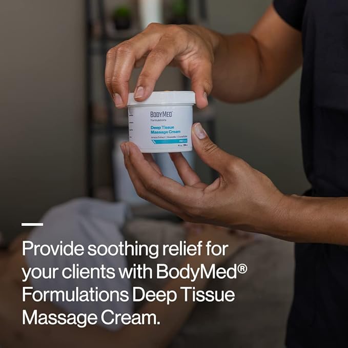 BodyMed Formulations Deep Tissue Massage Cream, 5 gal. – Fragrance-Free, All-Natural Lotion for Massage Therapy – Leaping Bunny Certified – with Arnica Extract & Jojoba – Non-Staining, & Paraben Free