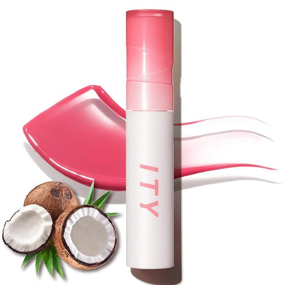 ITY Lip Gloss, Lip Plumper with Hyaluronic Acid, Lip Stain Moisturizing, Coconut Flavored Lipstick, Jelly Texture, 0.09 oz, 02 Guava Crush
