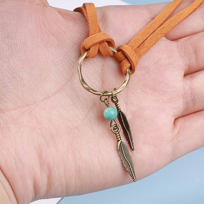 Boho Layered Suede Choker Necklace Tiny