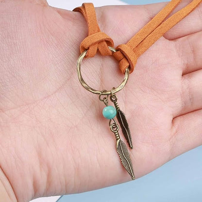 Boho Layered Suede Choker Necklace Tiny