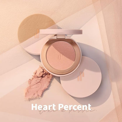 Heart Percent Dote on Mood Glow Blush, Smooth Rose Plush)
