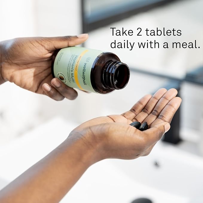 Women’s Multivitamin | Daily Supplement with Essential Vitamins, Minerals & Iron | Supports Immunity, Heart Health, Bone Health, Energy & Mood | Major Allergen - Free | 60 Tablets