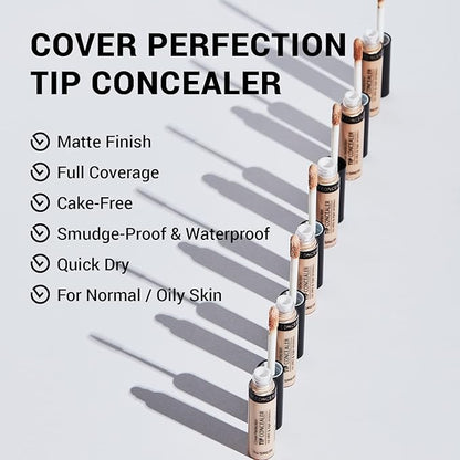 THE SAEM Cover Perfection Tip Concealer, Liquid Multi-Use Light Beige) 0.2 fl.oz