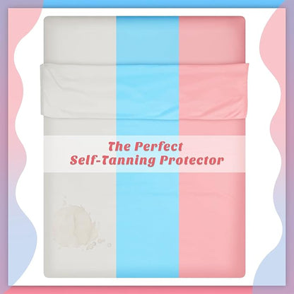 Irenare 2 Pcs Self Tanning Sleep Sack Self Tanning Sheets Protector Self Tan Sleep Bag Protect Sheets from Self Tanner Travel Camping Sheet Sleep Bag for Outdoor Travel Hotels(Pink, Blue)