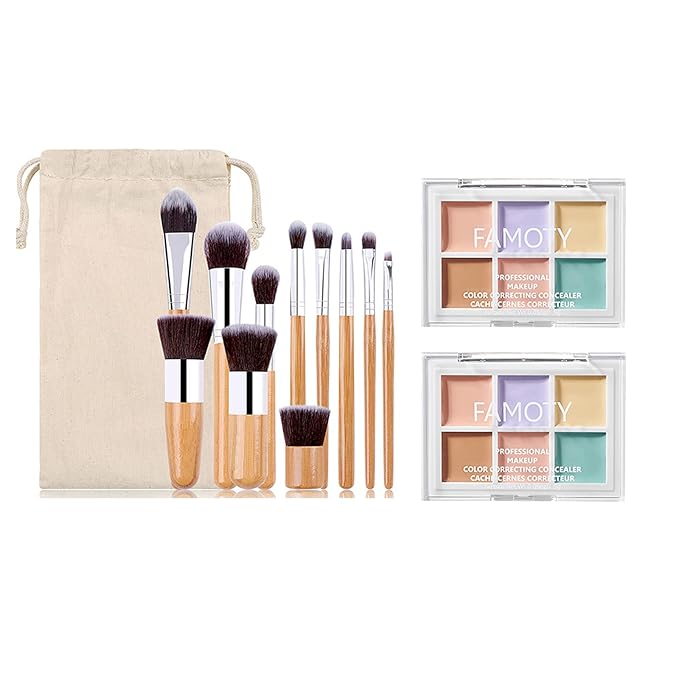 6 Colors Correcting Concealer Palette, with 11 Pcs