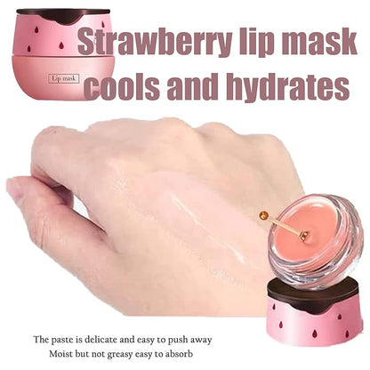 2 Pack Strawberry Lip Sleeping Mask,Plumping