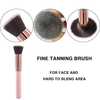 4 Pack Self Tanning Mitt Applicator Kit, with Self Tanner Mitt, Self Tan Back Applicator, Exfoliating Glove, Flat Top Face Tanner Brush, Tan mit for Self Sunless Tanner (black)