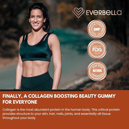 Nutraboost Beauty Gummies, Vegan Collagen Booster, Biotin, Skin Hair and Nails, Vitamin A, E, C, Citrus Flavor, 30 Day Supply, Sugar-free