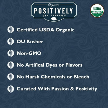 Organic Positively Tea Company, Masala Chai Black Tea Bags, 20 Count