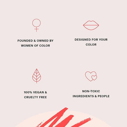 The Lip Bar Vegan Non-Sticky Lip Gloss, with Hydrating Shea Butter for a Lightweight, High Shine Finish, Ms. Independent - Pink-Brown Nude