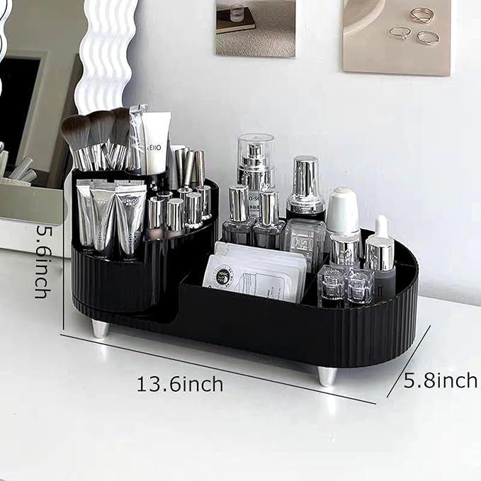 Rotating makeup organizer,large capacity cosmetic