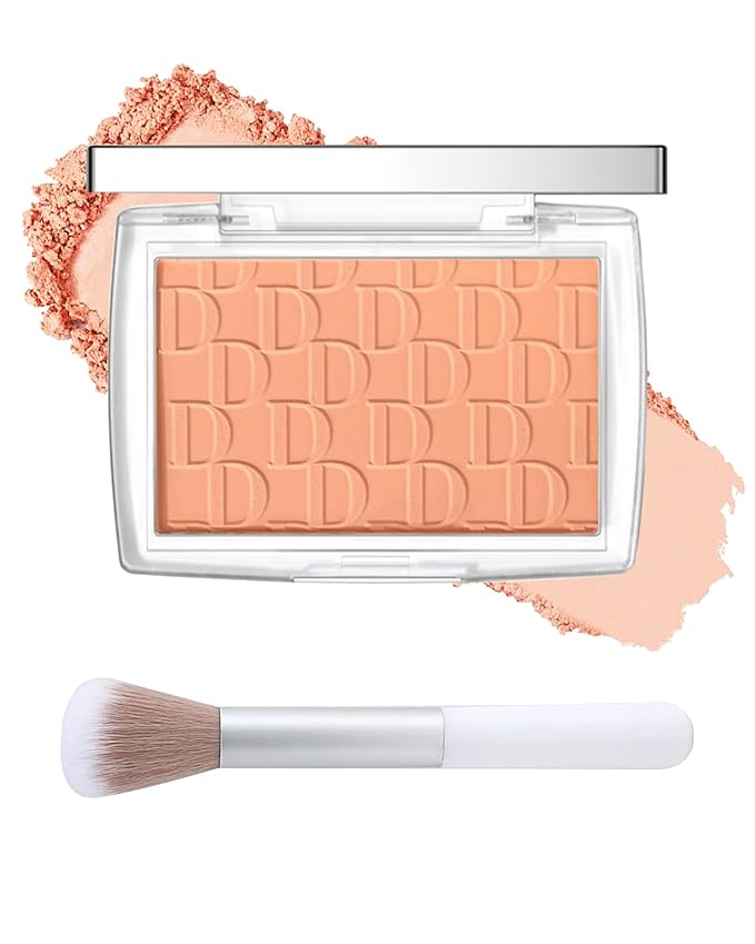 Powder Blush Palette, Matte Powder Makeup Blush for Enhancing -#Coral