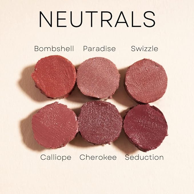 Honeybee Gardens Truly Natural Long Lasting Lipstick, Bermuda, Matte Medium Coral Pink, Naturally Hydrating & Nourishing, Vegan, Gluten-Free & Cruelty-Free, 0.13 oz / 3.8 g