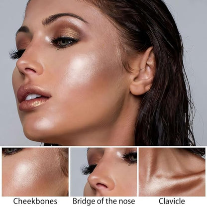 Kaely 2Pcs Cream Contour Highlighter Stick Kit,Bronzer Cheek Stick Waterproof,07+09