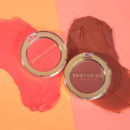 Profusion Cosmetics Cream Blush- Lightweight, Easy-Blend Creamy Texture, (Hibiscus, 1)