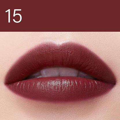 Moisturizing Creamy Lipstick, Long-lasting High Pigmented Lip Color, Smooth, Hydrating, Dark Red, 15