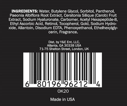 GLO24K Timeless Serum with 24k Gold, Peptides, and Vitamins A,C,E. A Powerful formula to nourish and revitalize your skin.