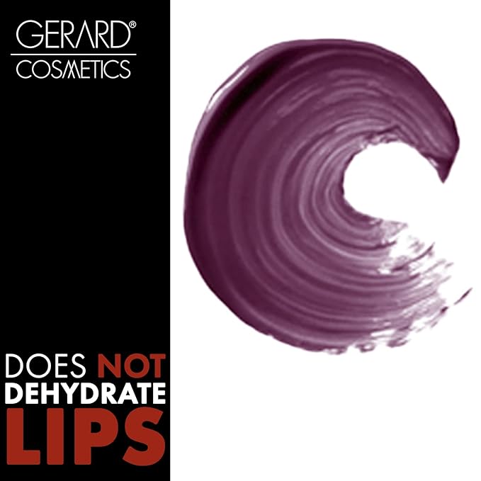 Gerard Cosmetics Color Your Smile Lip Gloss Seduction | Super Pigmented Purple Lip Gloss with LED Light and Mirror | Shiny Finish | Hydrating Purple Lipstick | Cruelty Free and Made in USA