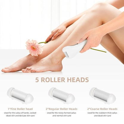 Callus Remover for Feet, Nicebirdie Electric Foot File Callus Removers Rechargeable Waterproof Pedicure Tools Foot Scrubber Shaver Feet Care Tool for Cracked Heels Dead Skin （Golden）