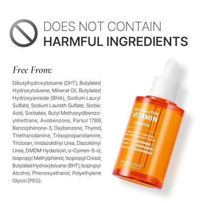Pregnancy Acne Treatment, Vitamin C Serum Multi Solution Vitamin Essence, Brightening Dark Spots Even Skin Tone Eye Area Fine Lines & Wrinkles Korean Skincare 70ml 2.37 Fl Oz