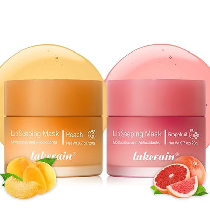 Lip Mask Overnight, Lip Sleeping Mask, (peach&grapefruit)