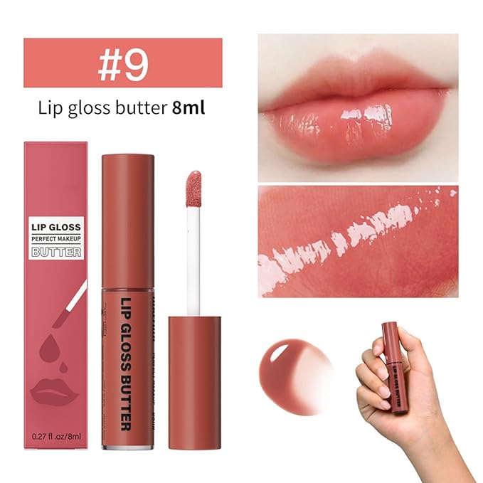MAEPEOR Butter Lip Gloss 13 Colors Moisturizing Non-Sticky Gloss