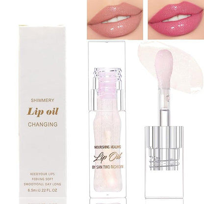 Magic Color Changing Lip Oil, Hydrating Lip Gloss Magic