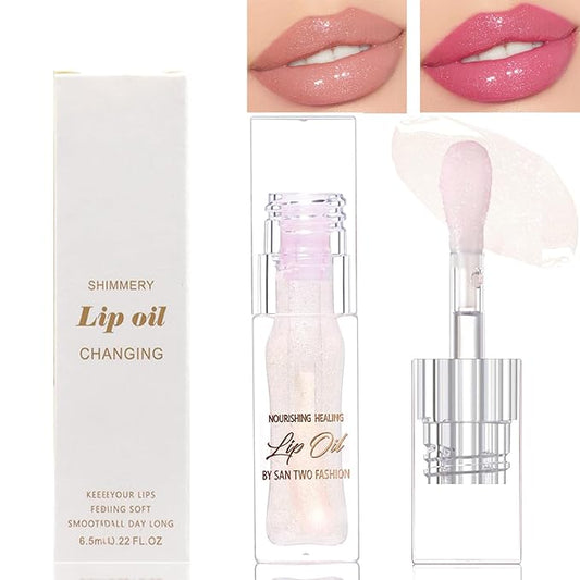 Magic Color Changing Lip Oil, Hydrating Lip Gloss Magic