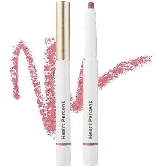 Heart Percent Dote On Mood Lip Pencil, Long-Lasting Creamy Lip Crayon Smooth Color Liner Retractable Lipstick Pencil 0.8g, 19. Dusty Pink